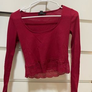 Lace bottom forever 21 crop top